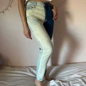PACSUN HALF BLEACH JEANS